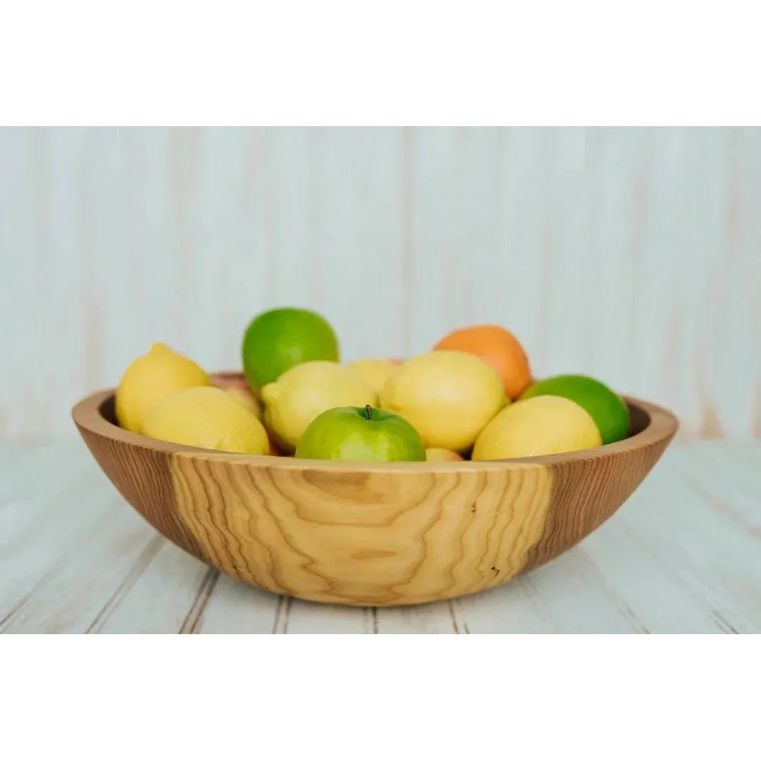 15 inch Large Cherry Wood Bowls with Bee’s Oil Finish