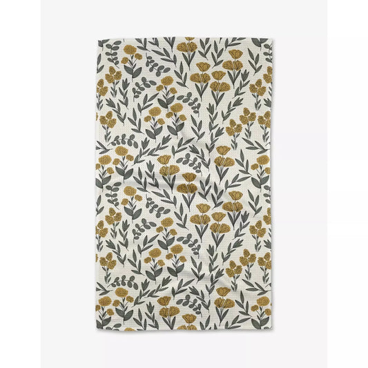 Charolette Yellow Geometry Tea Towel Geometry