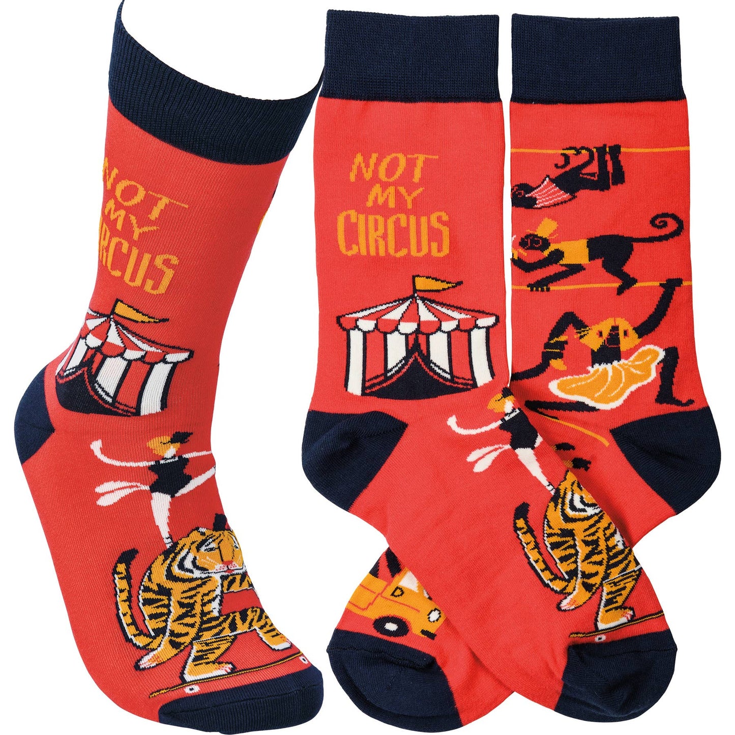 Circus And Monkeys Socks Browns Kitchen