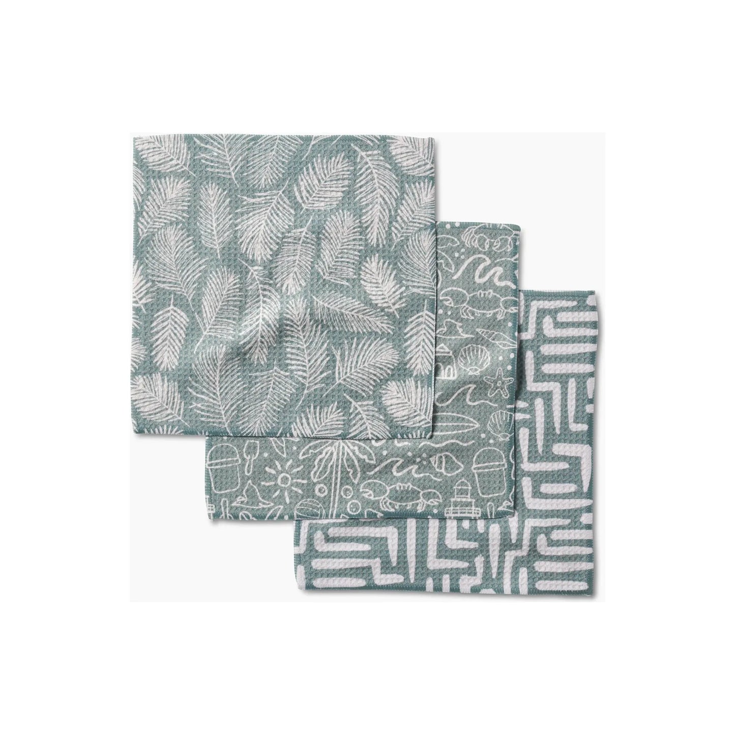 Beach Days Geometry Dish Cloth Set of 3
