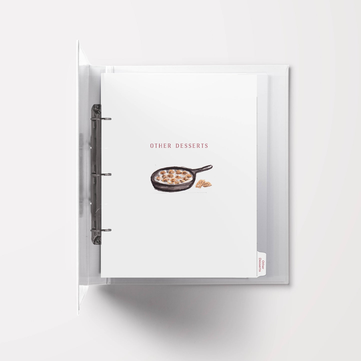 Dessert Recipe Binder Index Tab Dividers: Standard (8.5x11")  Browns Kitchen