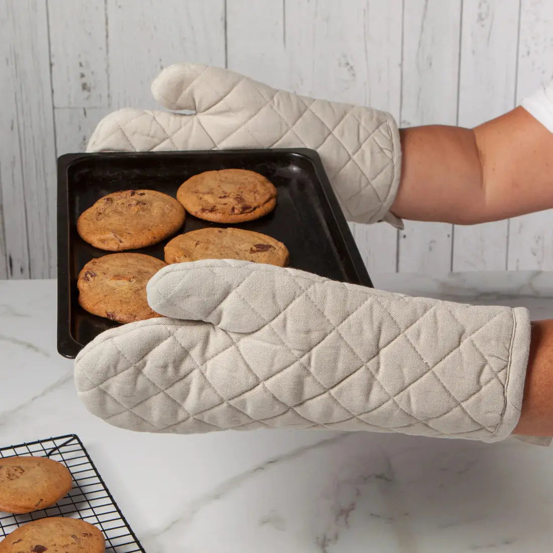 Dove Gray Stonewash Oven Mitt NOW DESIGNS