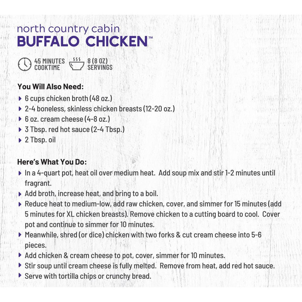 North Country Cabin Buffalo Chicken Soup Mix