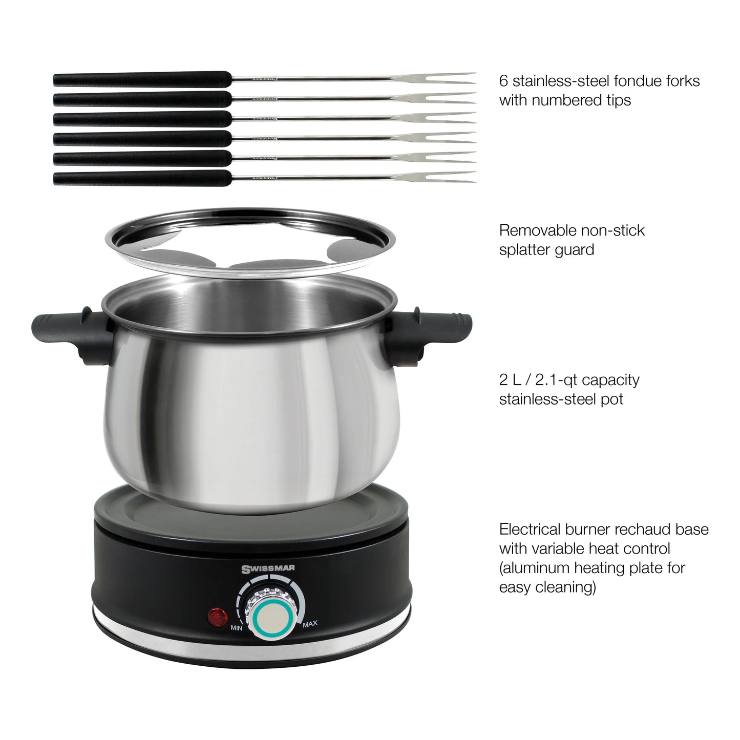 Swissmar Arolla Electric Fondue Set