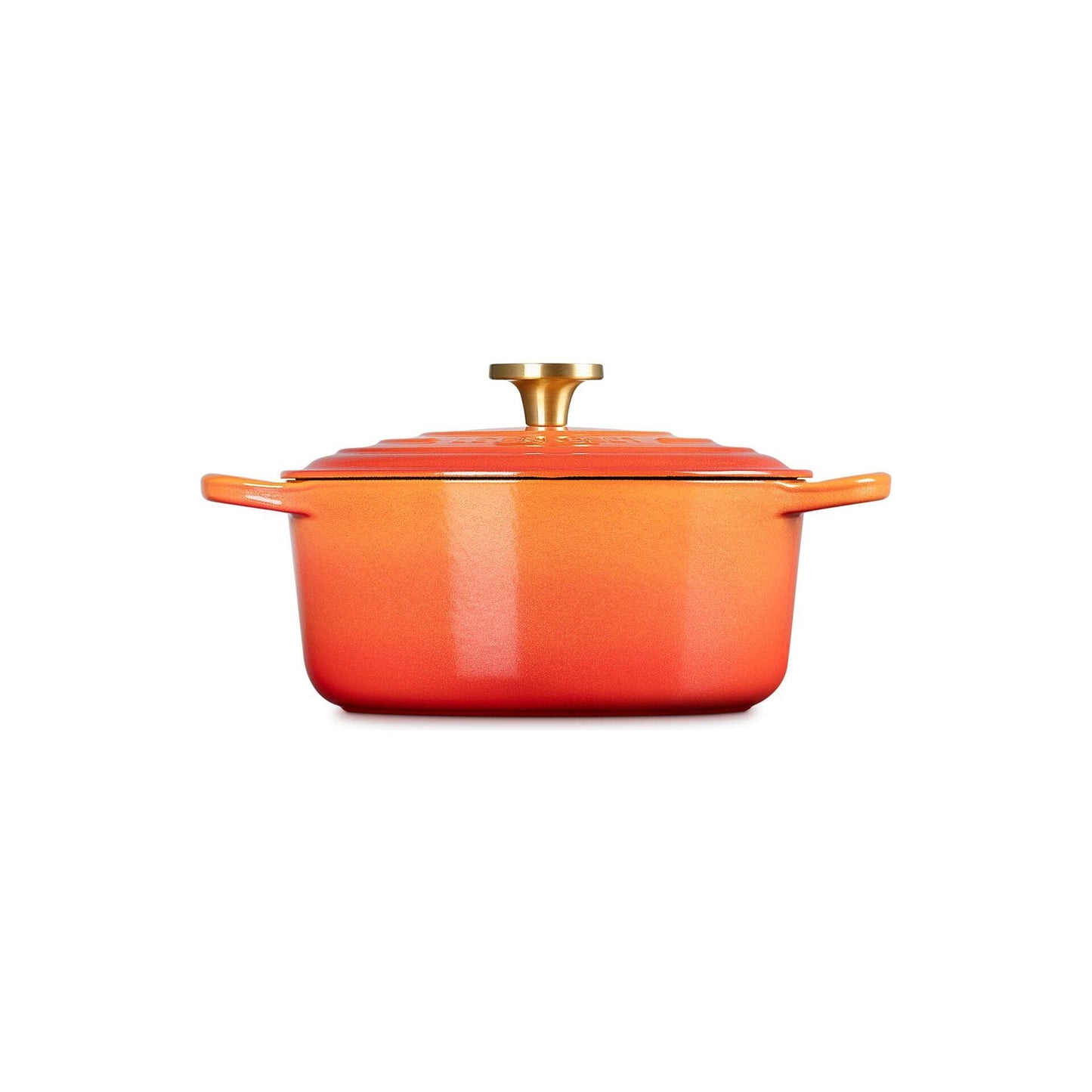 Le Creuset Signature Round Oven 7.25 Qt Flamme Doree Crucible Knob