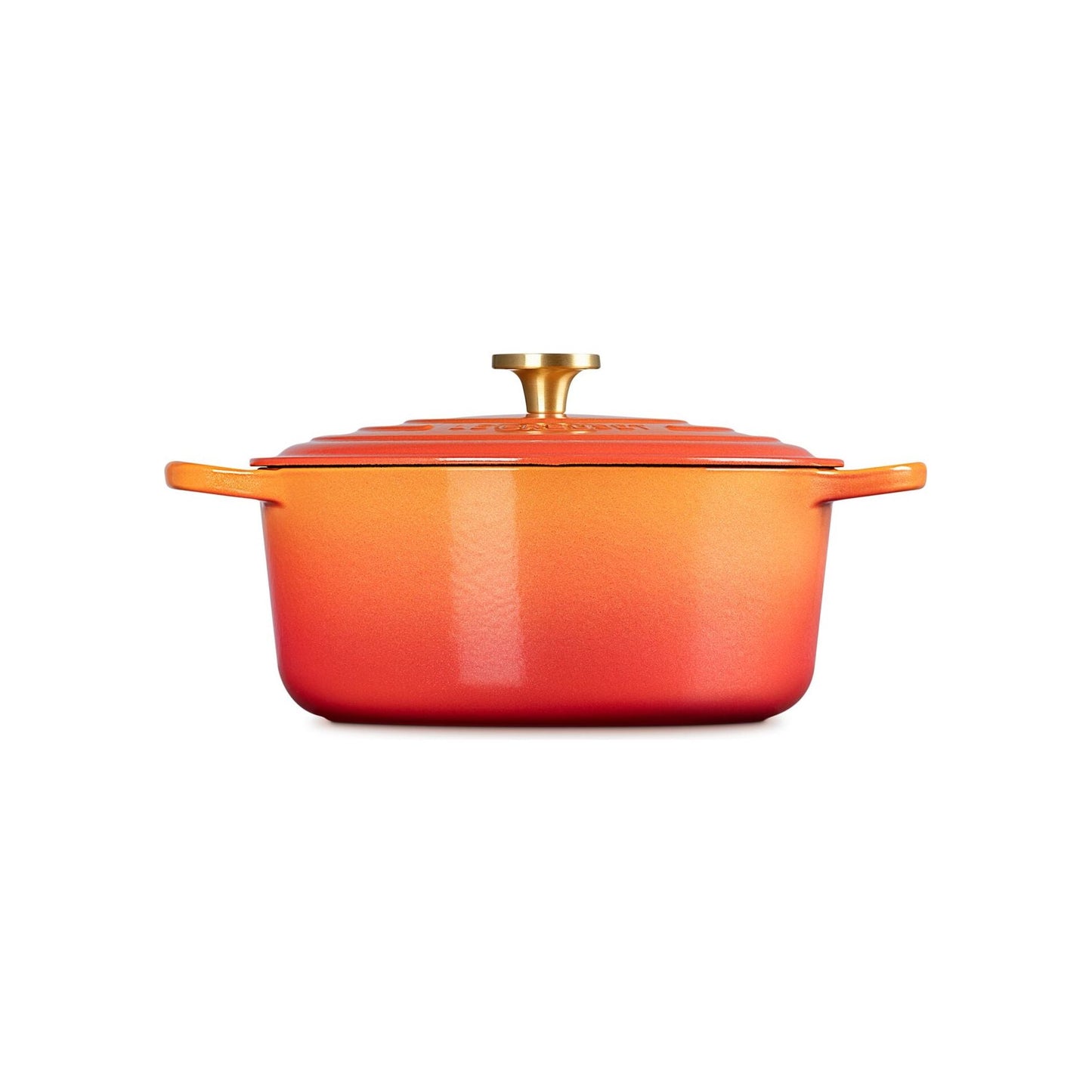 Le Creuset Signature Round Oven 4.5 Qt Flamme Doree Crucible Knob