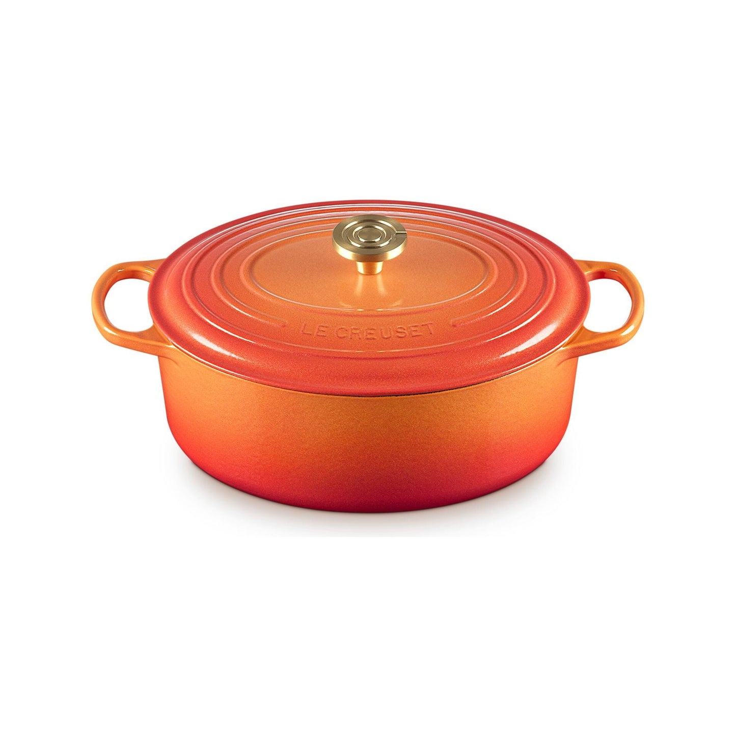 Le Creuset Signature Oval Oven 6.75 Qt Flamme Doree Crucible Knob