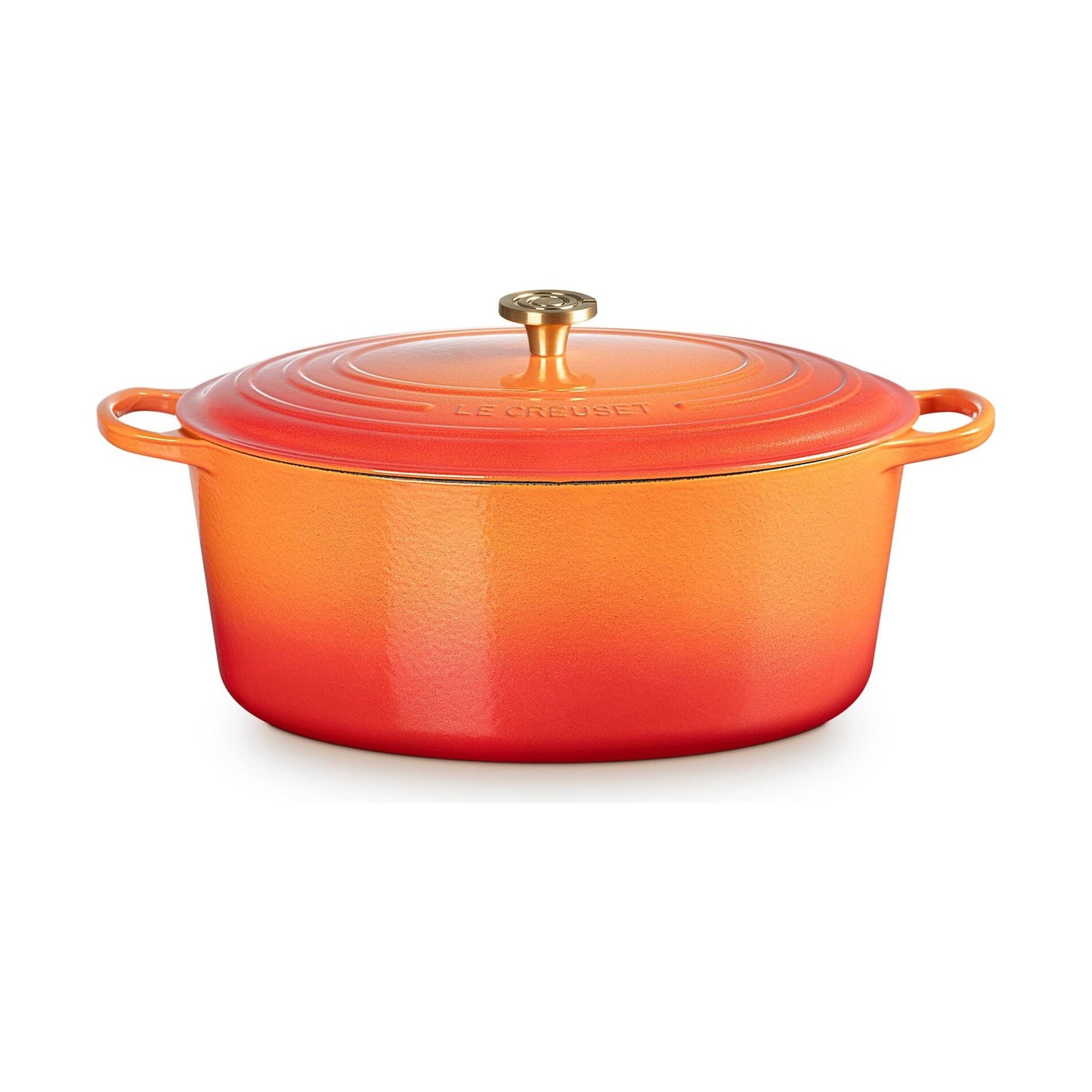 Le Creuset Signature Oval Oven 6.75 Qt Flamme Doree Crucible Knob
