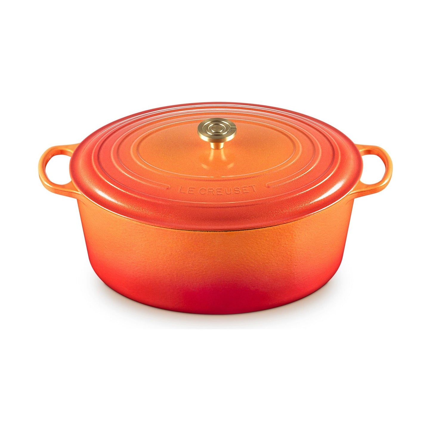 Le Creuset Signature Oval Oven 6.75 Qt Flamme Doree Crucible Knob