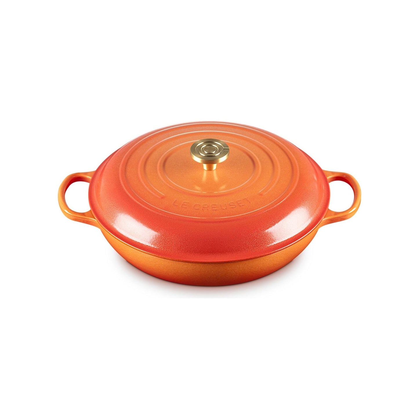 Le Creuset Signature Round Braiser 5 Qt Flamme Doree Crucible Knob