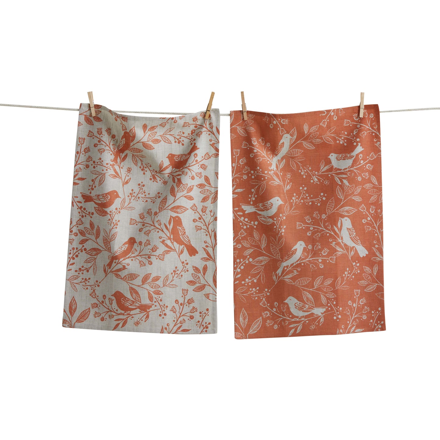 Canyon Print Bird Dishtowel, Set Of 2