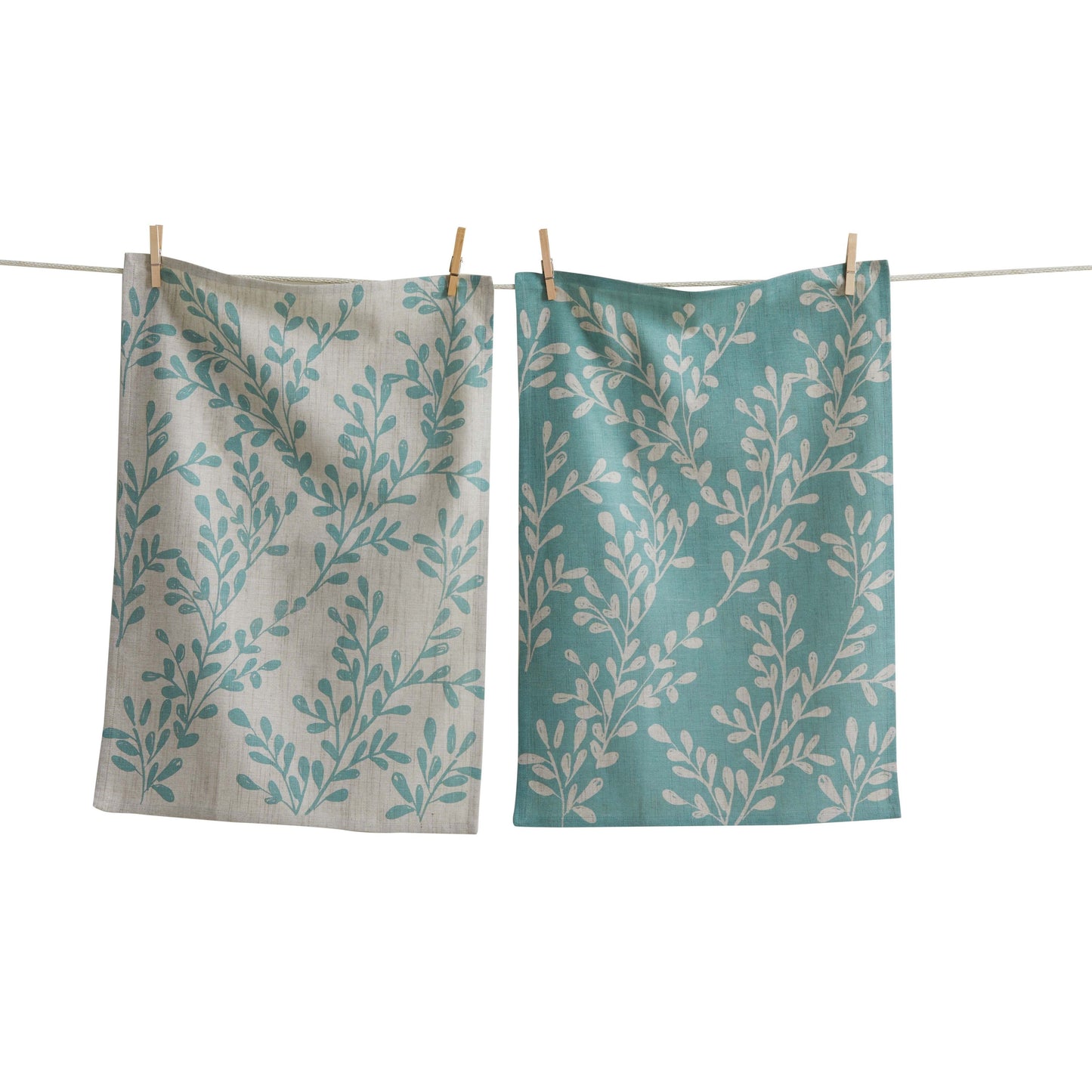 Canyon Print Leafy Vine Dishtowel, Set Of 2