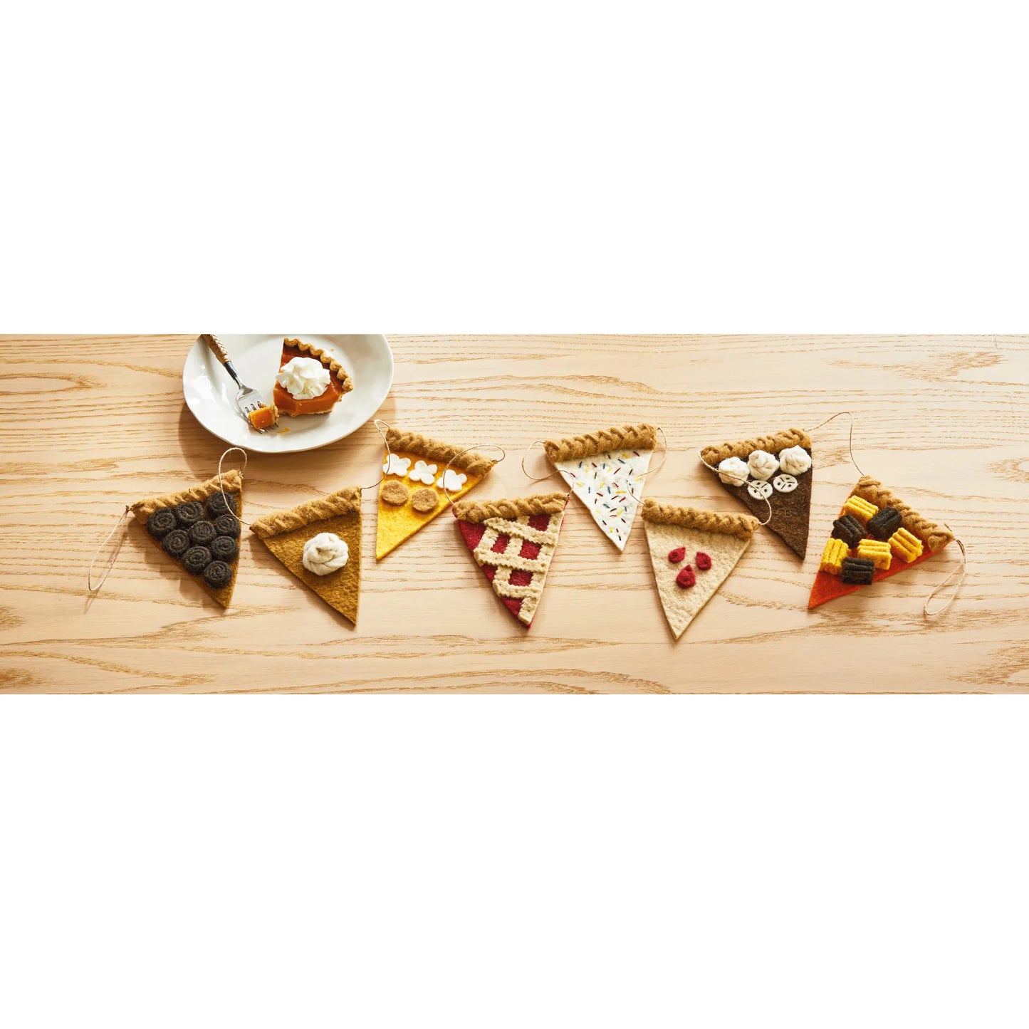 Pie Slices Wool Felt Garland