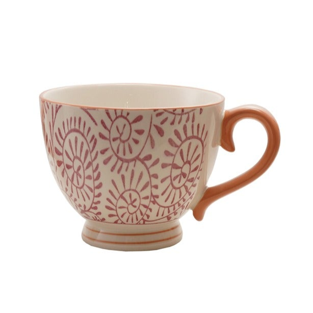 Spring Patterned Stoneware Mug