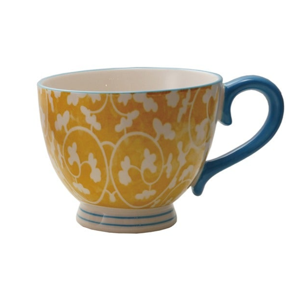 Spring Patterned Stoneware Mug