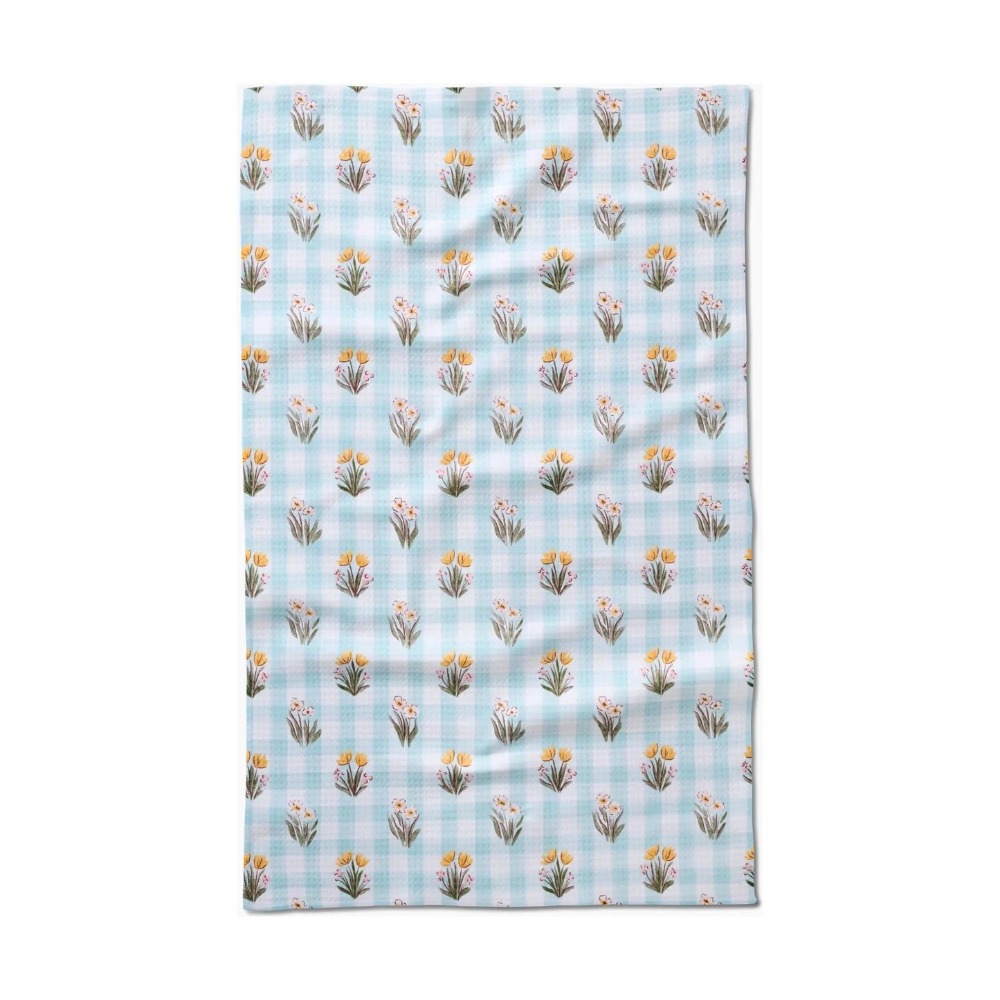 Picnic Plaid Blue Geometry Tea Towel