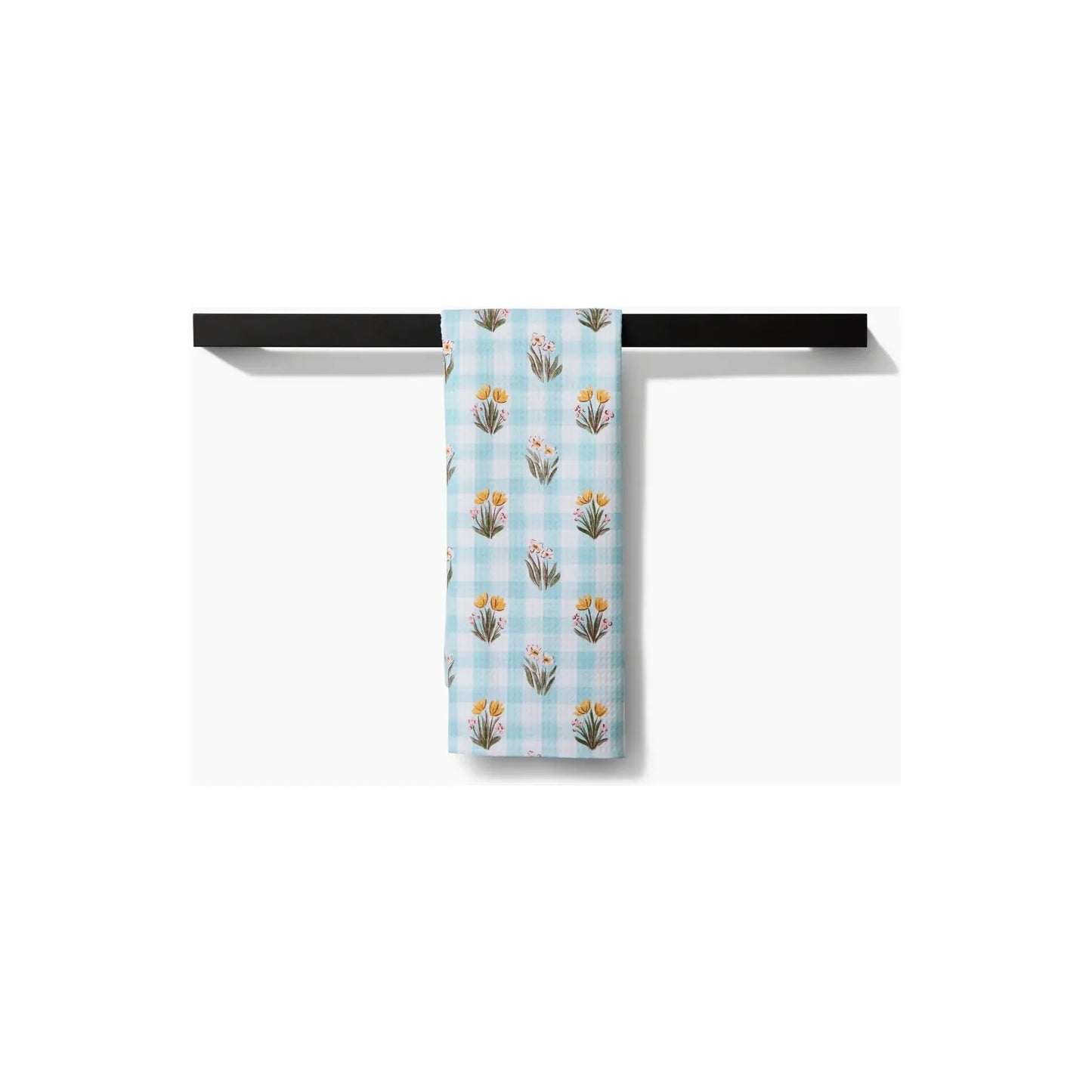 Picnic Plaid Blue Geometry Tea Towel