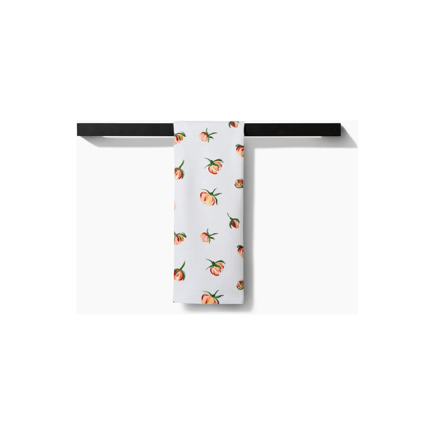 Yellow Rosebuds Geometry Tea Towel