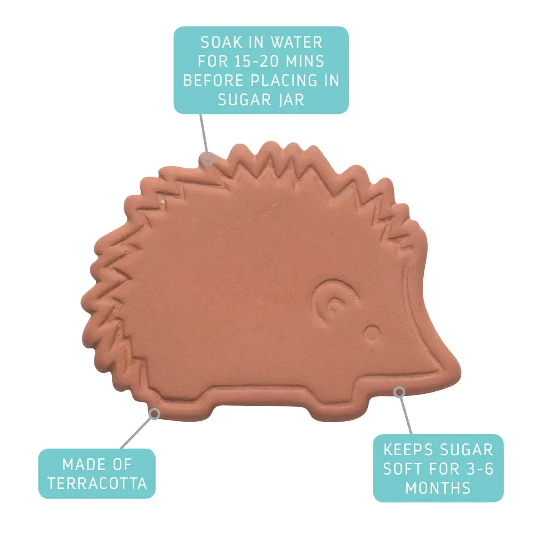 Harriet Hedgehog Terracotta Sugar Saver NOW DESIGNS