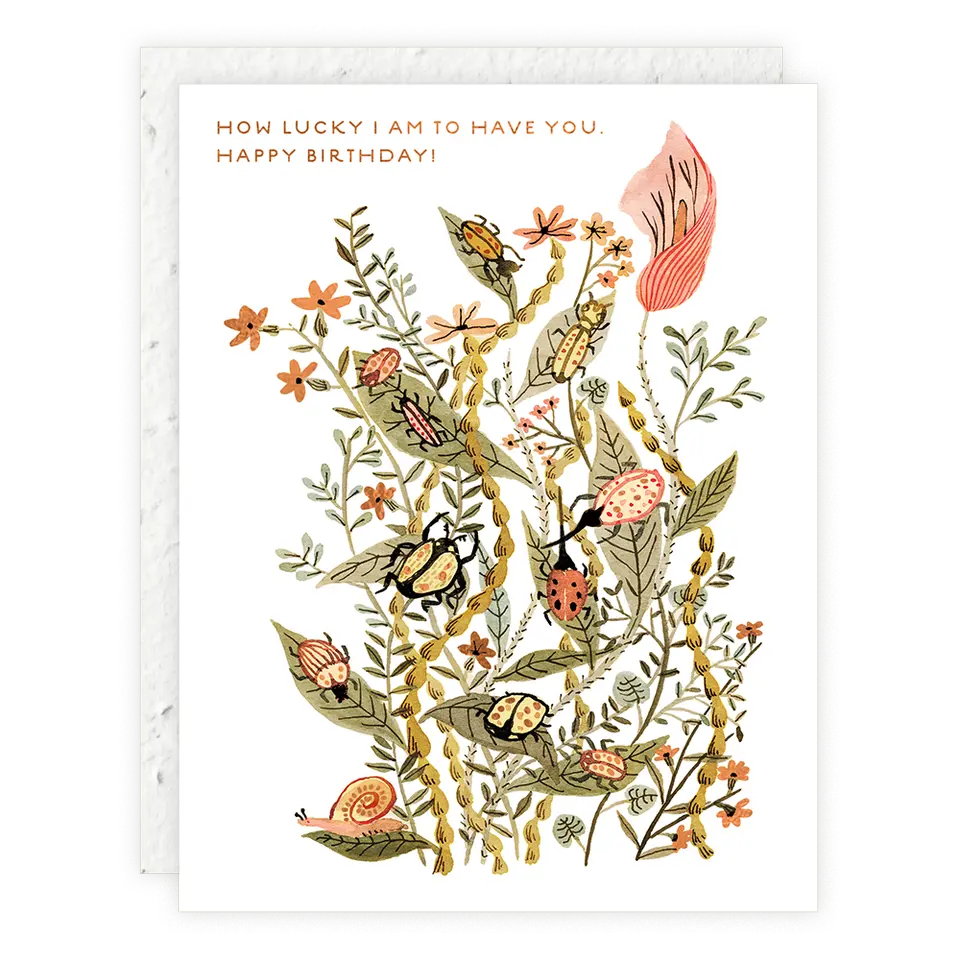 How Lucky I Am - Birthday Card Seedlings