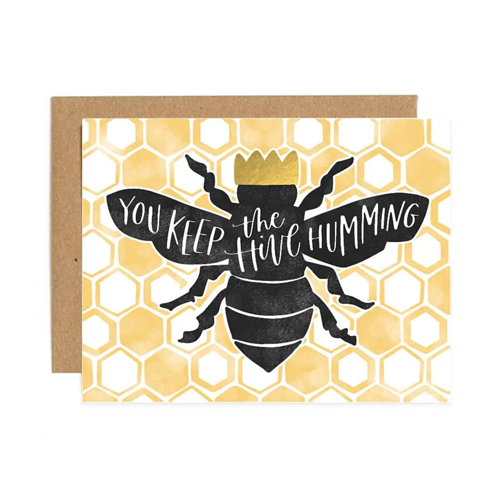 Humming Hive Letterpress Mother's Day Greeting Card 1canoe2 | One Canoe Two Paper Co.