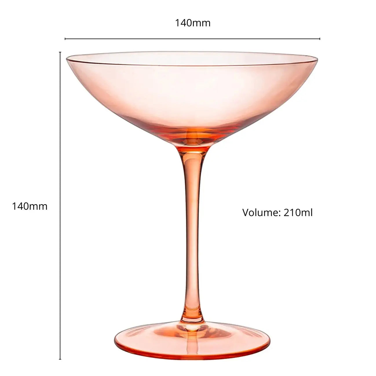 Fluorescent Pink Champagne Coupe 12oz Drinkware Browns Kitchen