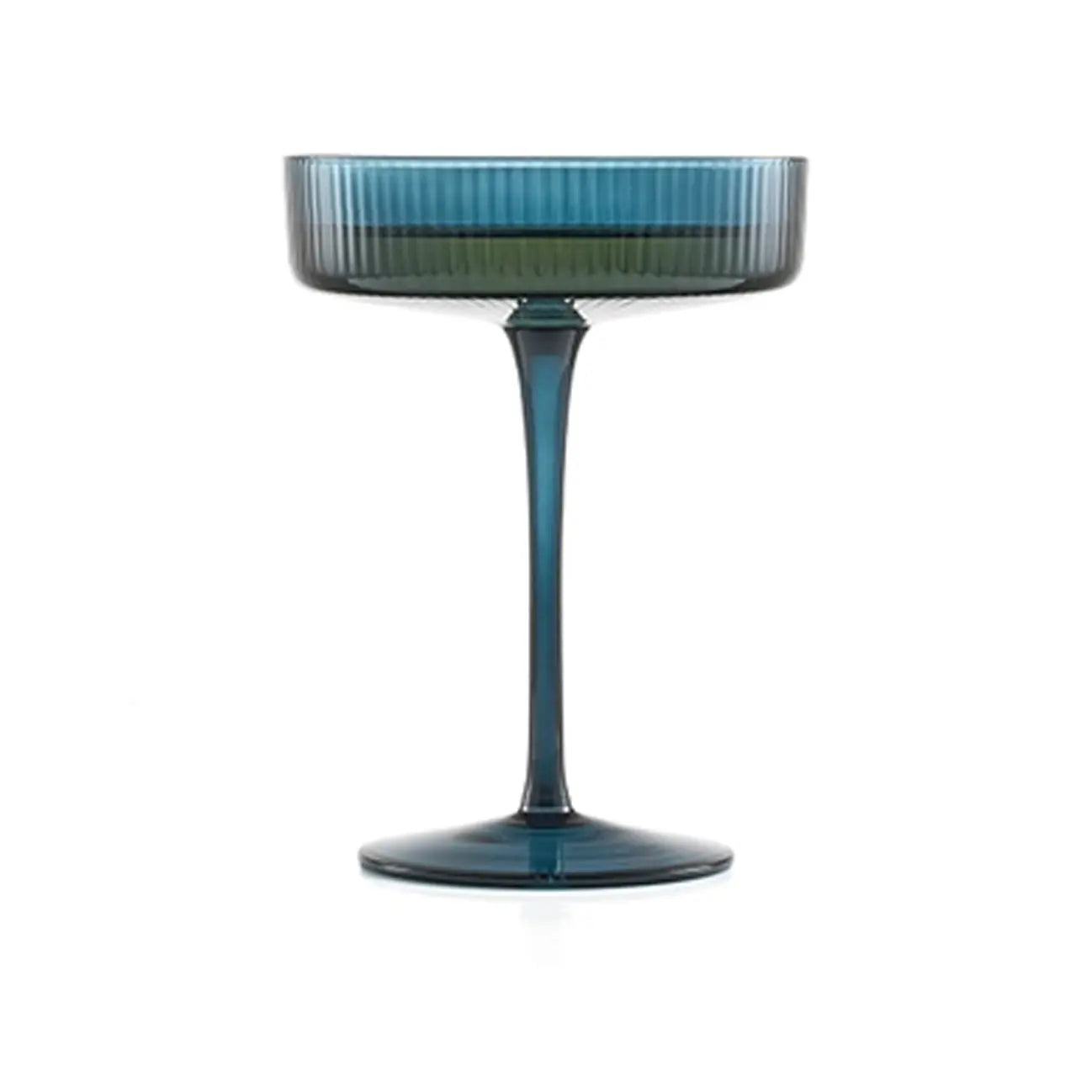 Art Deco Ribbed Pastel Coupe, & Cocktail Glass Drinkware Browns Kitchen