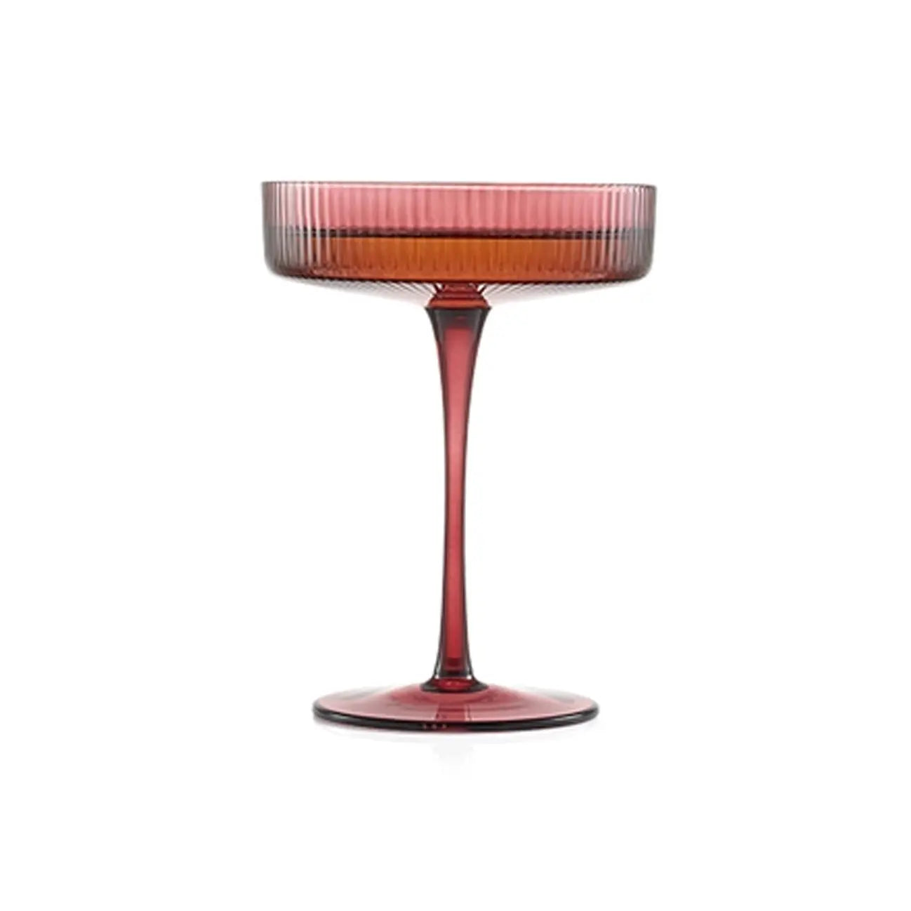 Art Deco Ribbed Pastel Coupe, & Cocktail Glass Drinkware Browns Kitchen