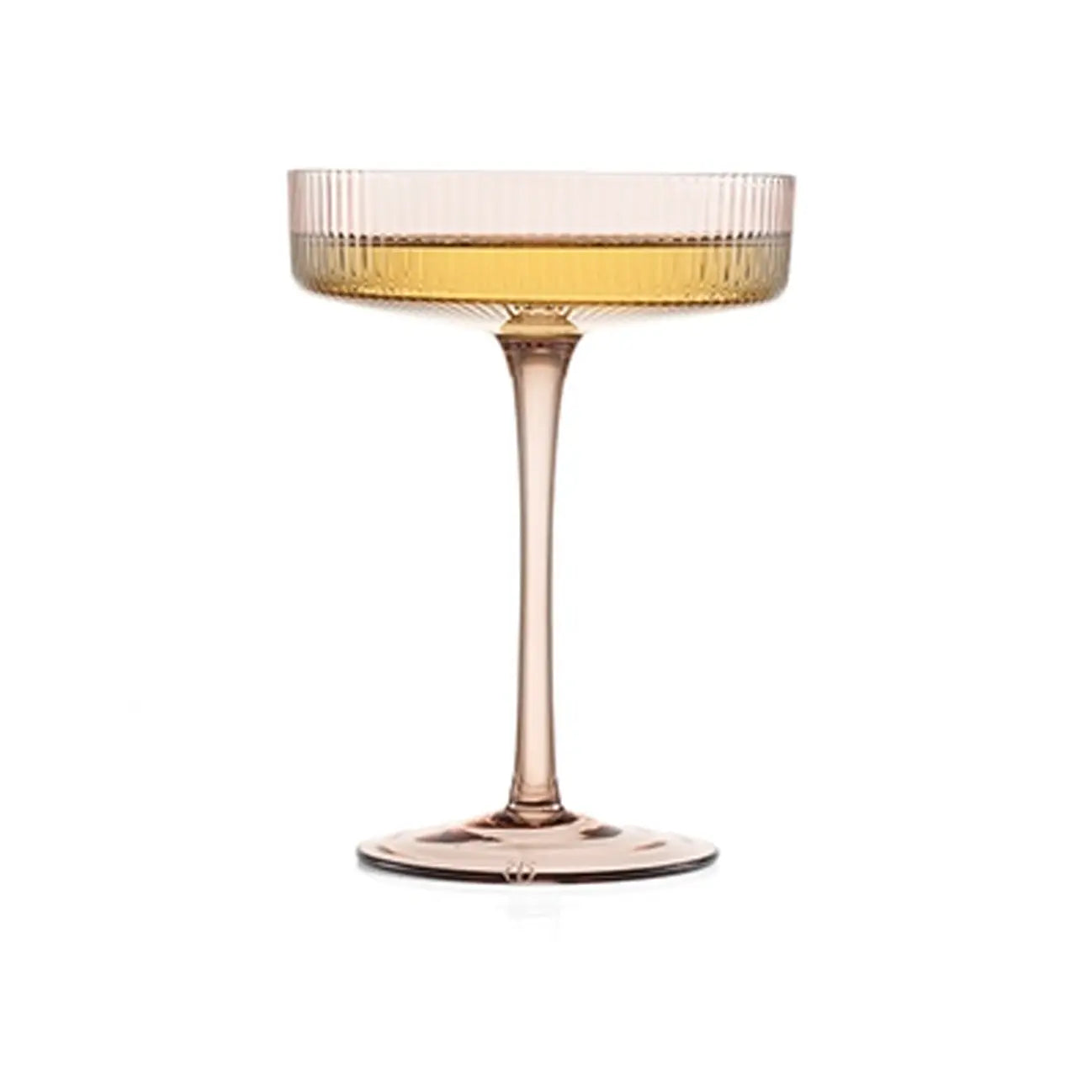 Art Deco Ribbed Pastel Coupe, & Cocktail Glass Drinkware Browns Kitchen