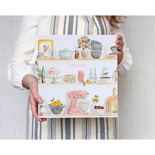 Kitchen Shelves 3-Ring Recipe Binder in Multi  Browns Kitchen