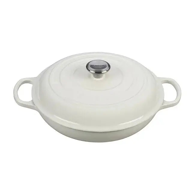 Le Creuset 3 1/2 Qt Signature Braiser - White LE CREUSET