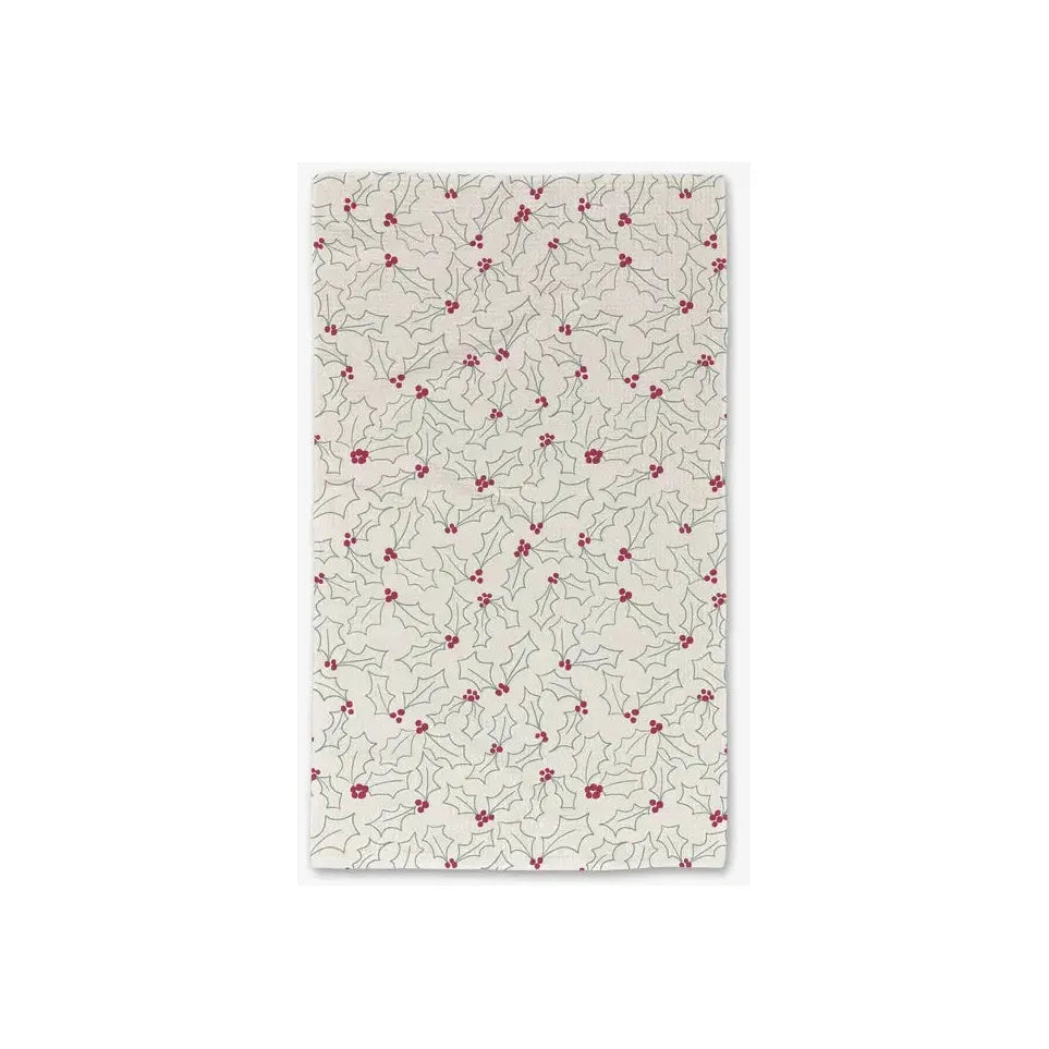 Merry Holly Geometry Luxe Hand Towel