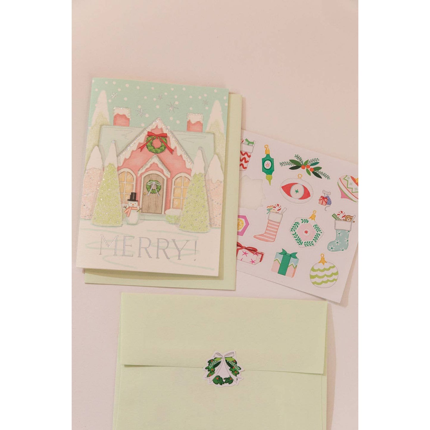 Merry House Greeting Card: Individual Browns Kitchen