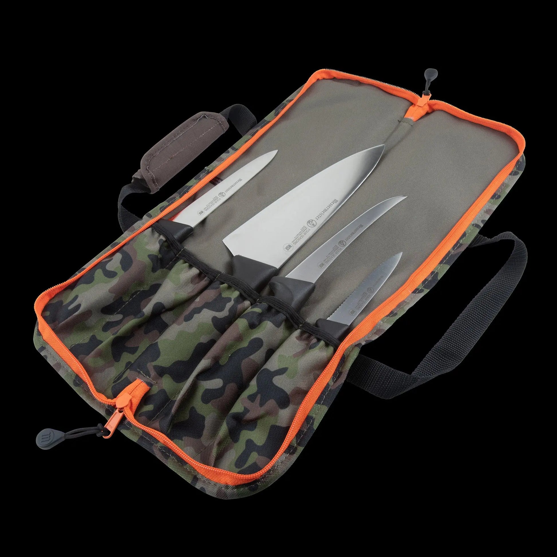Messermeister Camouflage Knife Roll 5 Pocket Knife Blocks & Holders Browns Kitchen