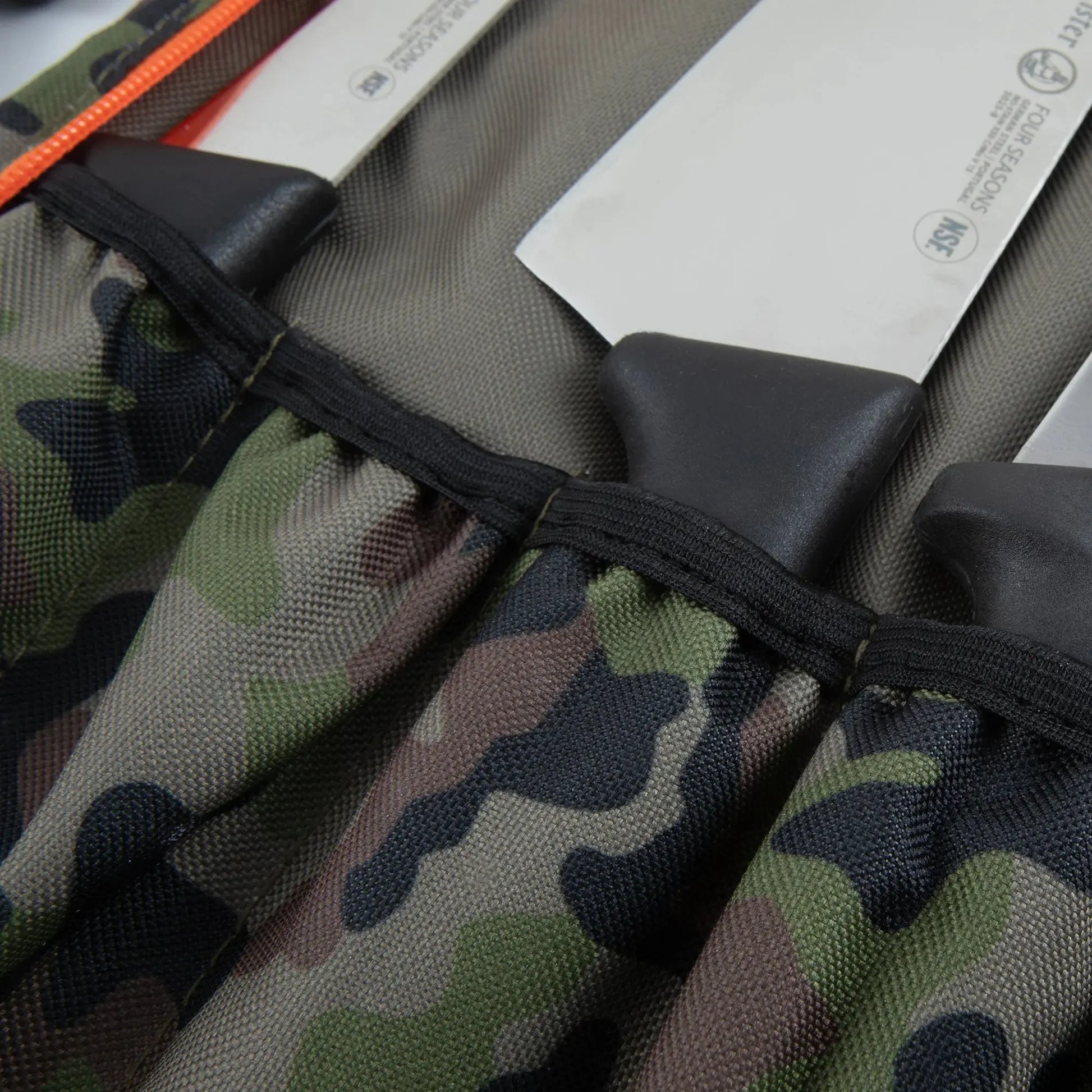 Messermeister Camouflage Knife Roll 5 Pocket Knife Blocks & Holders Browns Kitchen