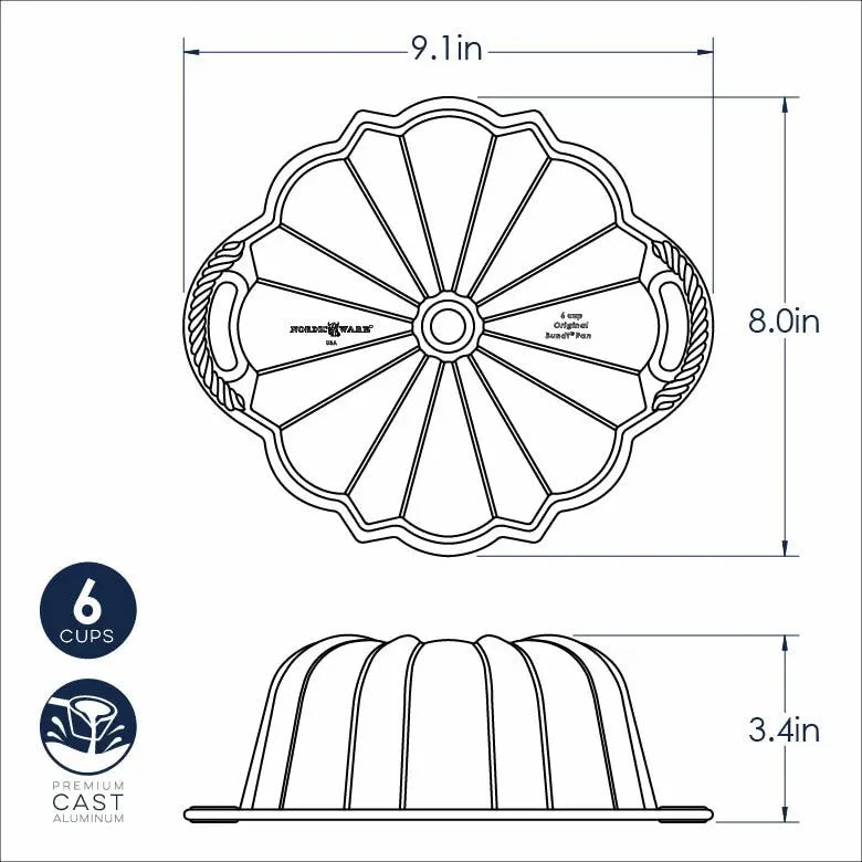 Nordic Ware 6 Cup Anniversary Bundt® Pan Nordic Ware