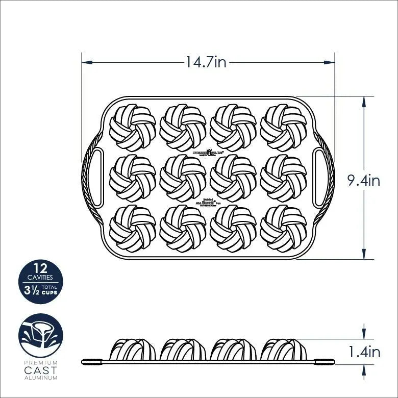 Nordic Ware 75th Anniversary Braided Mini Bundt® Pan Nordic Ware