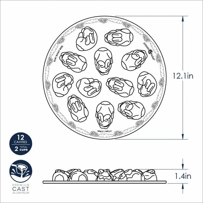 Nordic Ware Baby Bunny Bites Cakelet Pan Nordic Ware