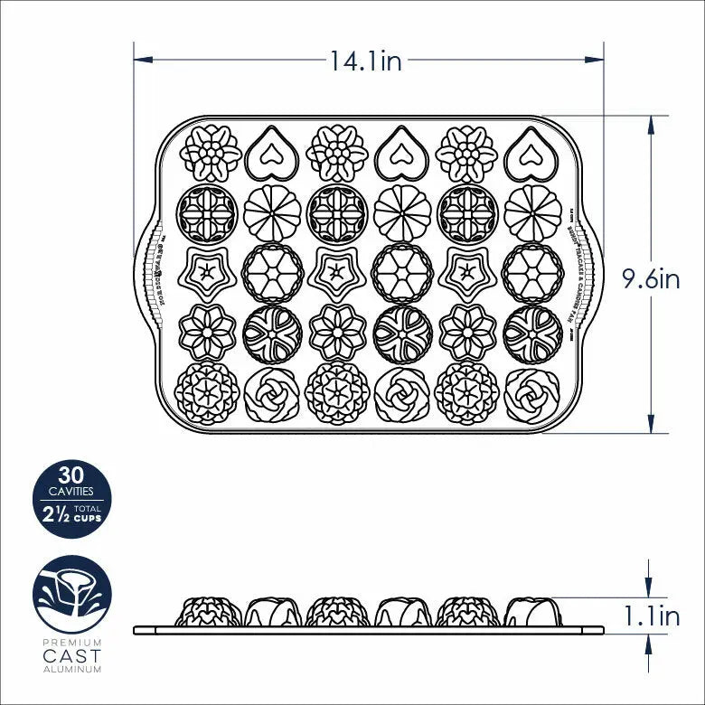 Nordic Ware Bundt Tea Cakes and Candies Pan Nordic Ware