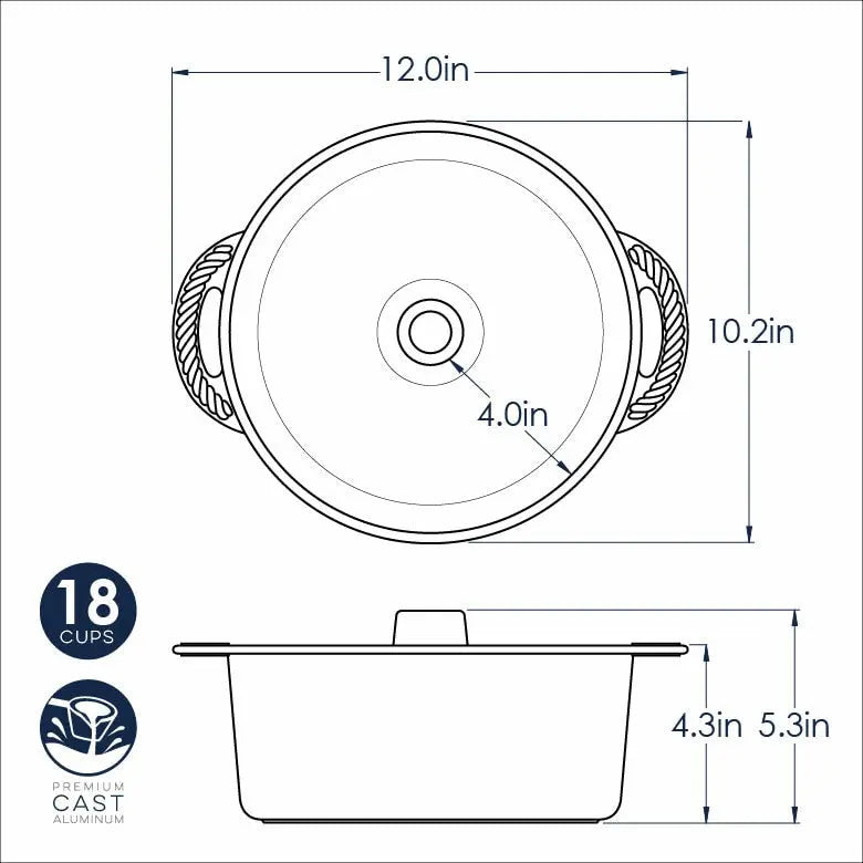 Nordic Ware Classic Cast Pound Cake and Angelfood Pan Nordic Ware