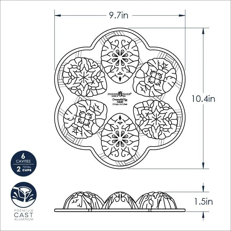 Nordic Ware Ornamental Egg Cakelet Pan Nordic Ware