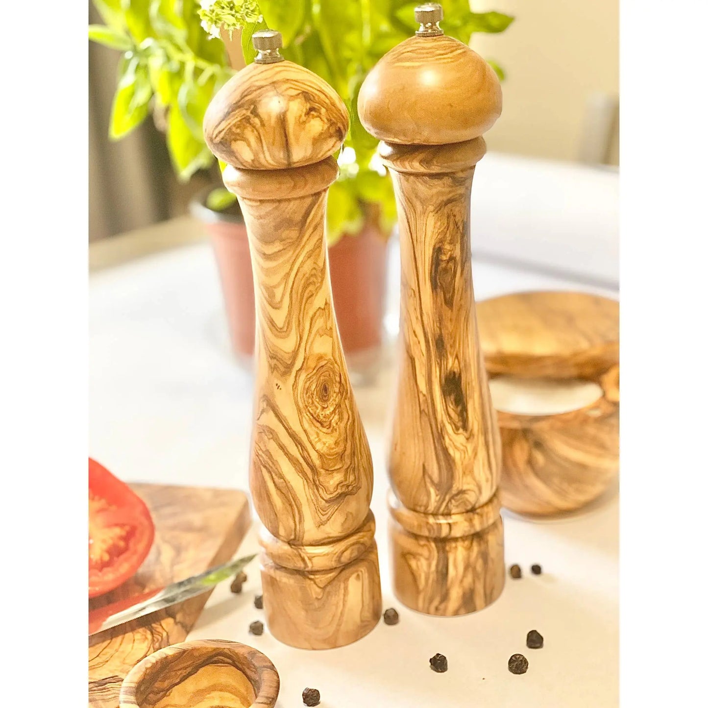 Olive Wood Salt Mill 10" Natural OliveWood