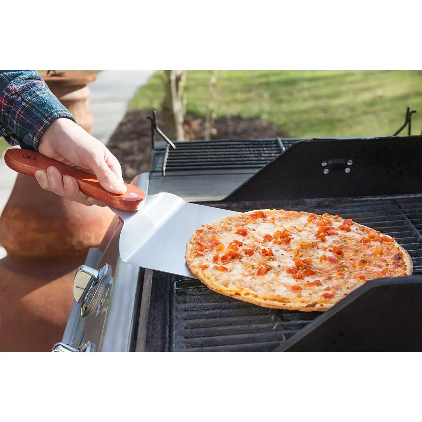 Outset Pizza Peel, Stainless Steel w/ Rosewood Handle Pizza Cutters Browns Kitchen