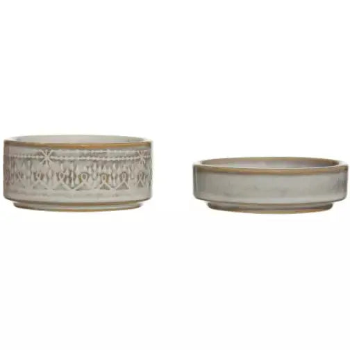 STONEWARE STACKABLE CONTAINER/DISH CREATIVE CO-OP