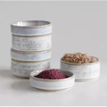 STONEWARE STACKABLE CONTAINER/DISH CREATIVE CO-OP