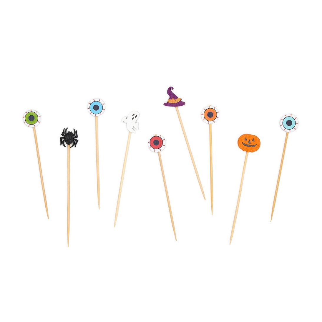 Halloween Themed Single Use Bamboo Picks