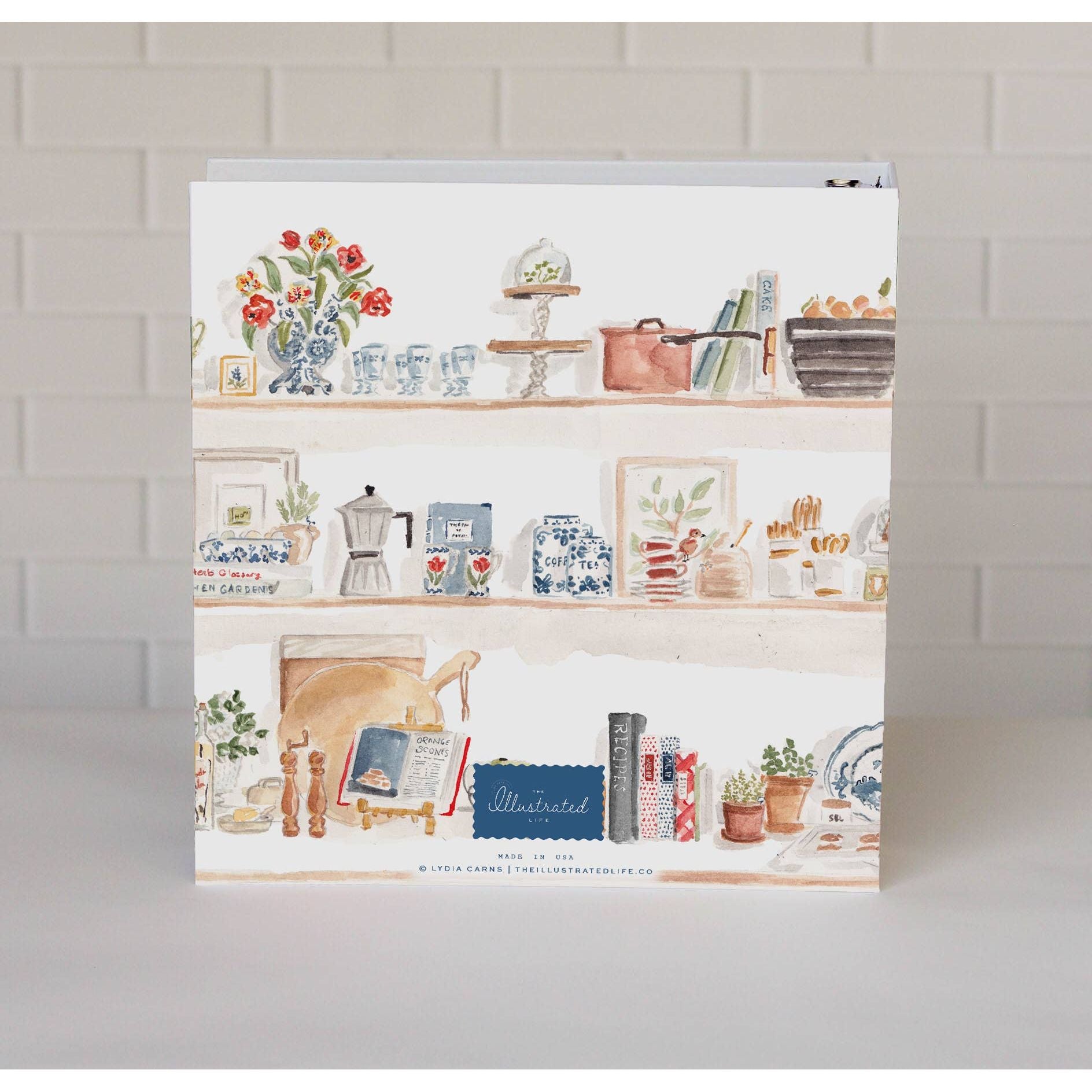 Summer Kitchen Shelves 3-Ring Recipe Binder  Browns Kitchen