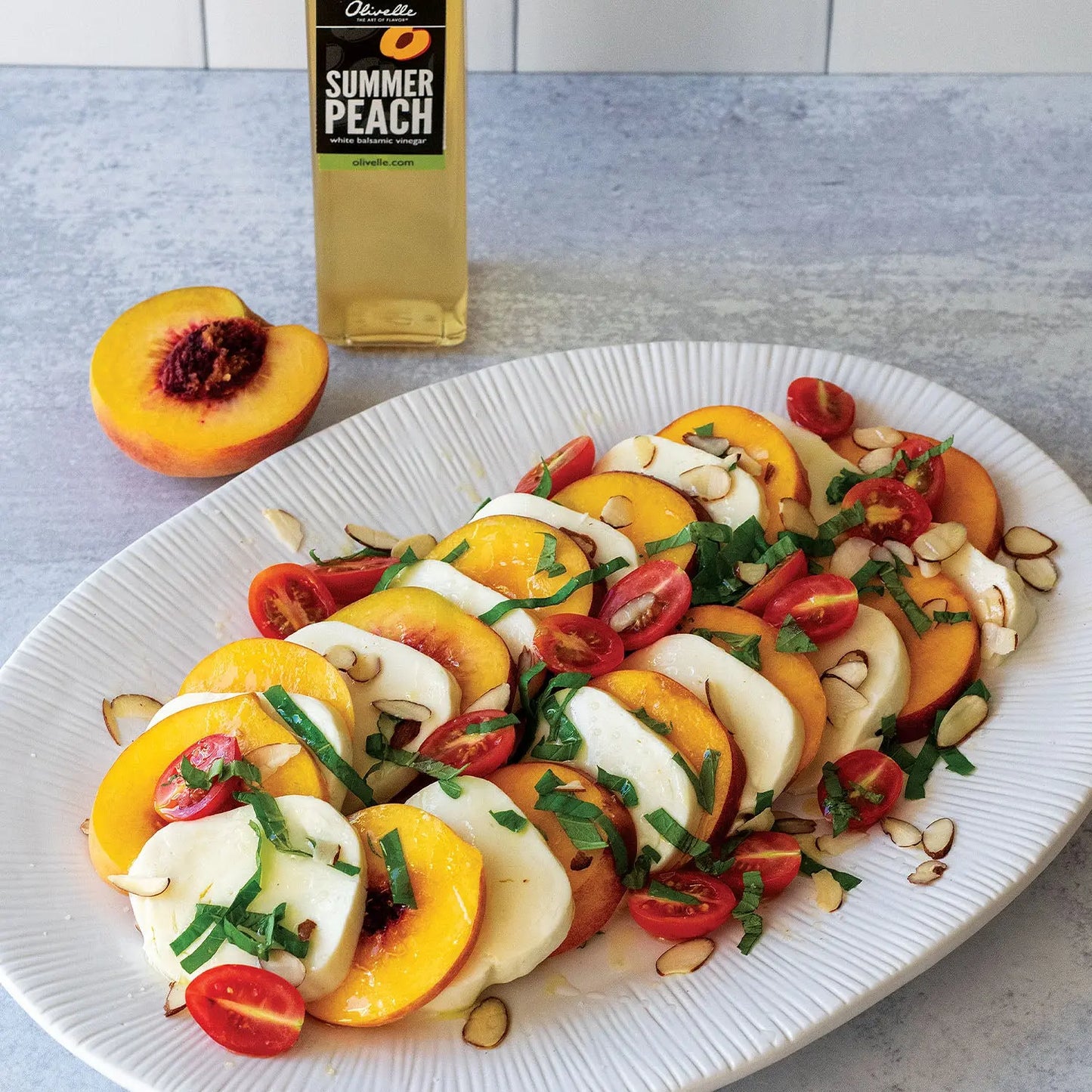 Summer Peach White Barrel Aged Balsamic Cooking Oils Browns Kitchen