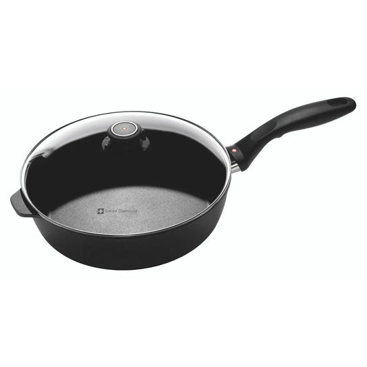 Swiss Diamond XD 3.8 qt Nonstick Saute Pan with Glass Lid SWISS DIAMOND