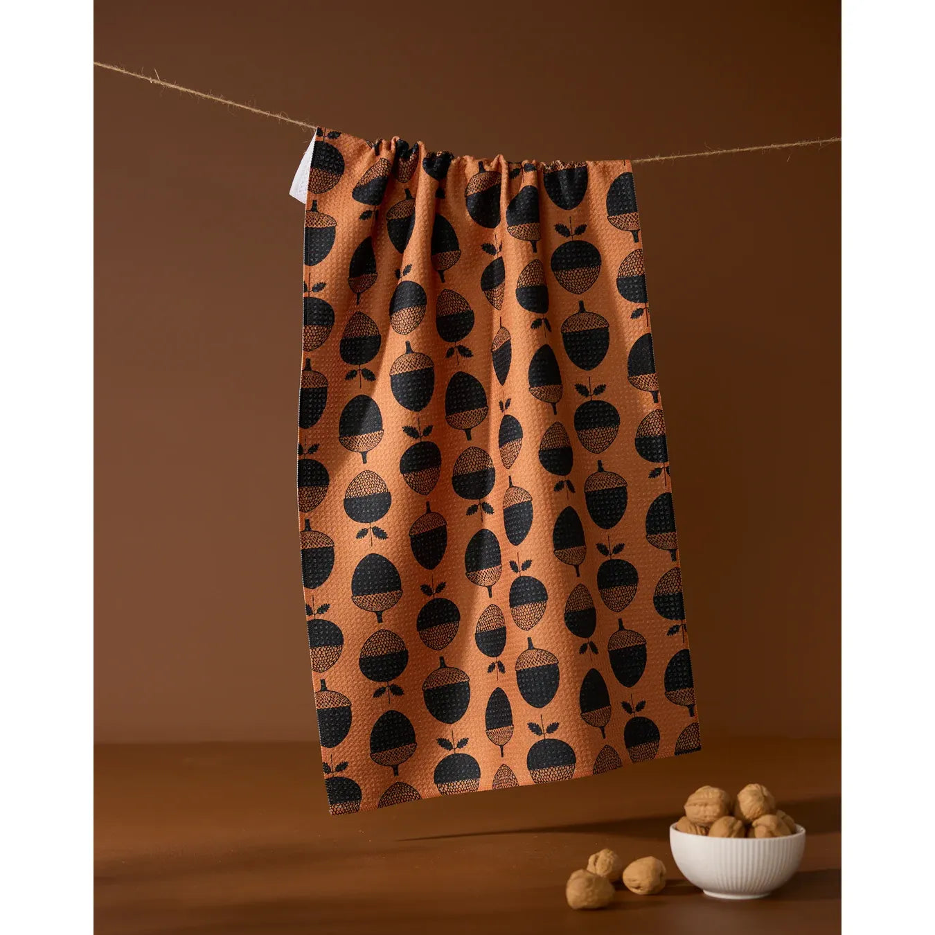 Acorn Noir Geometry Tea Towel